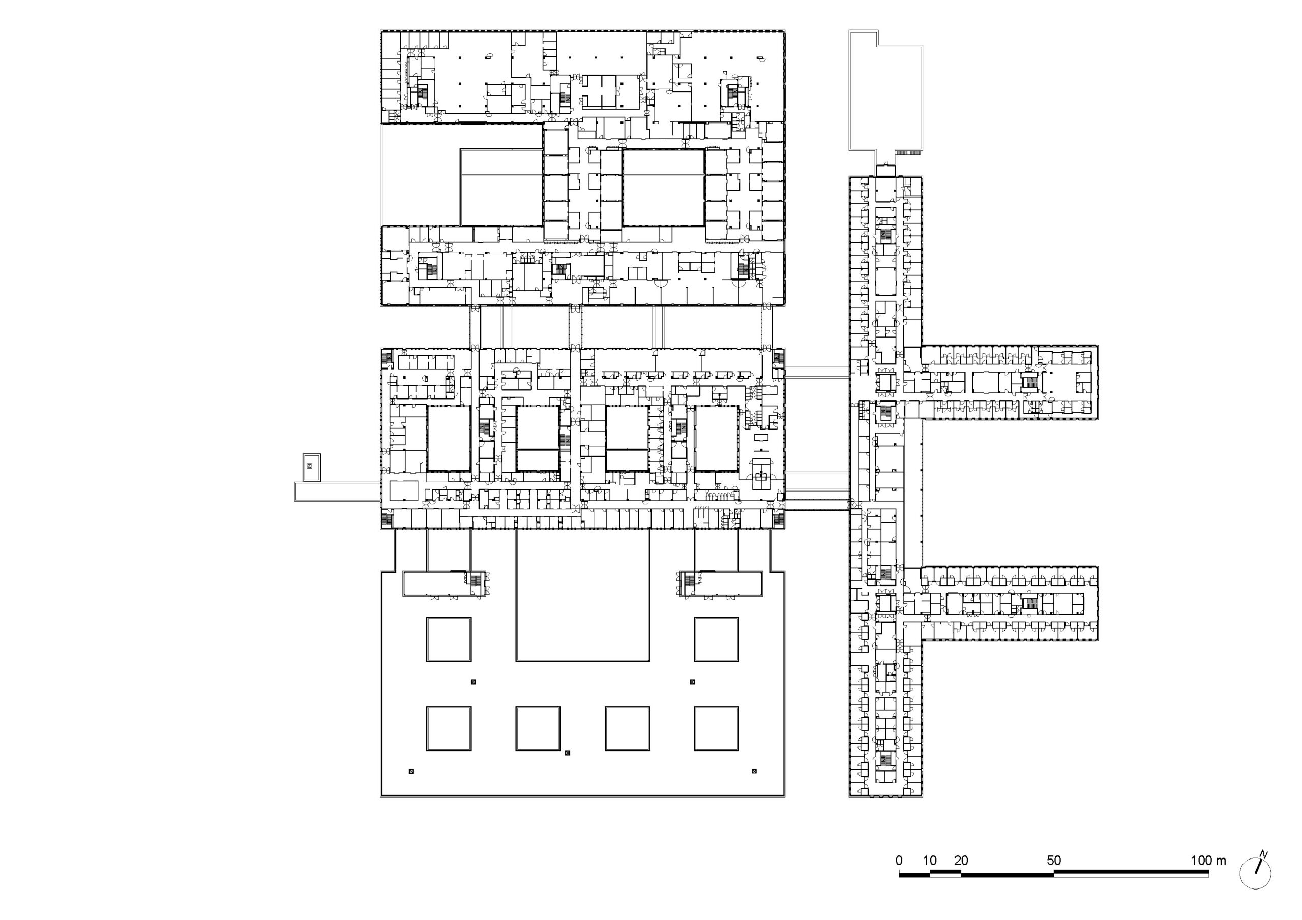 architecture-contemporaine-grand-hopital-de-charleroi-campus-des-viviers-VK-plan-deuxieme-etage