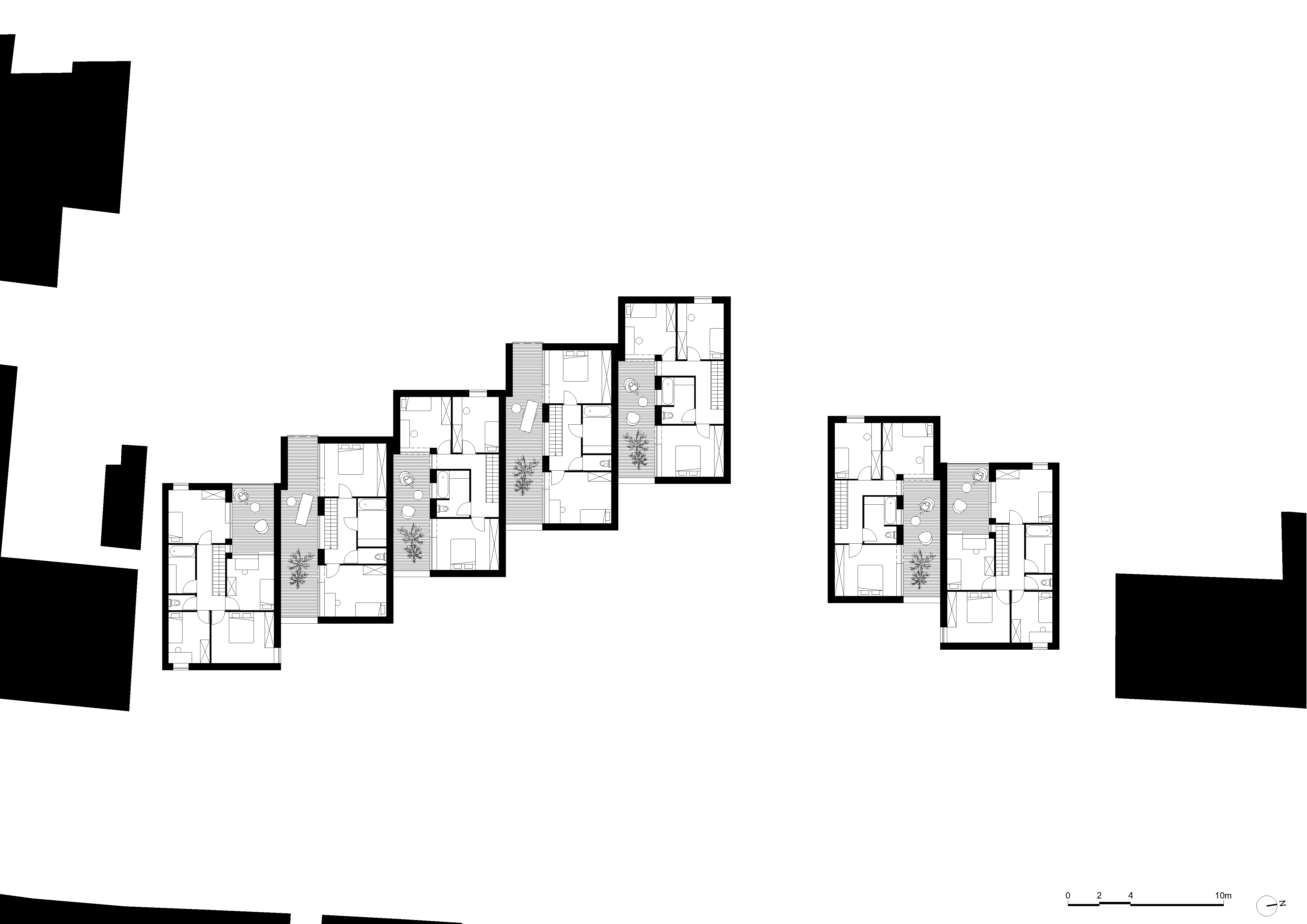 architecture-contemporaine-logements-sociaux-docherie-marchienne-charleroi-sept-maisons-aménagements-paysagers-reservoir-a-plan-premier-étage