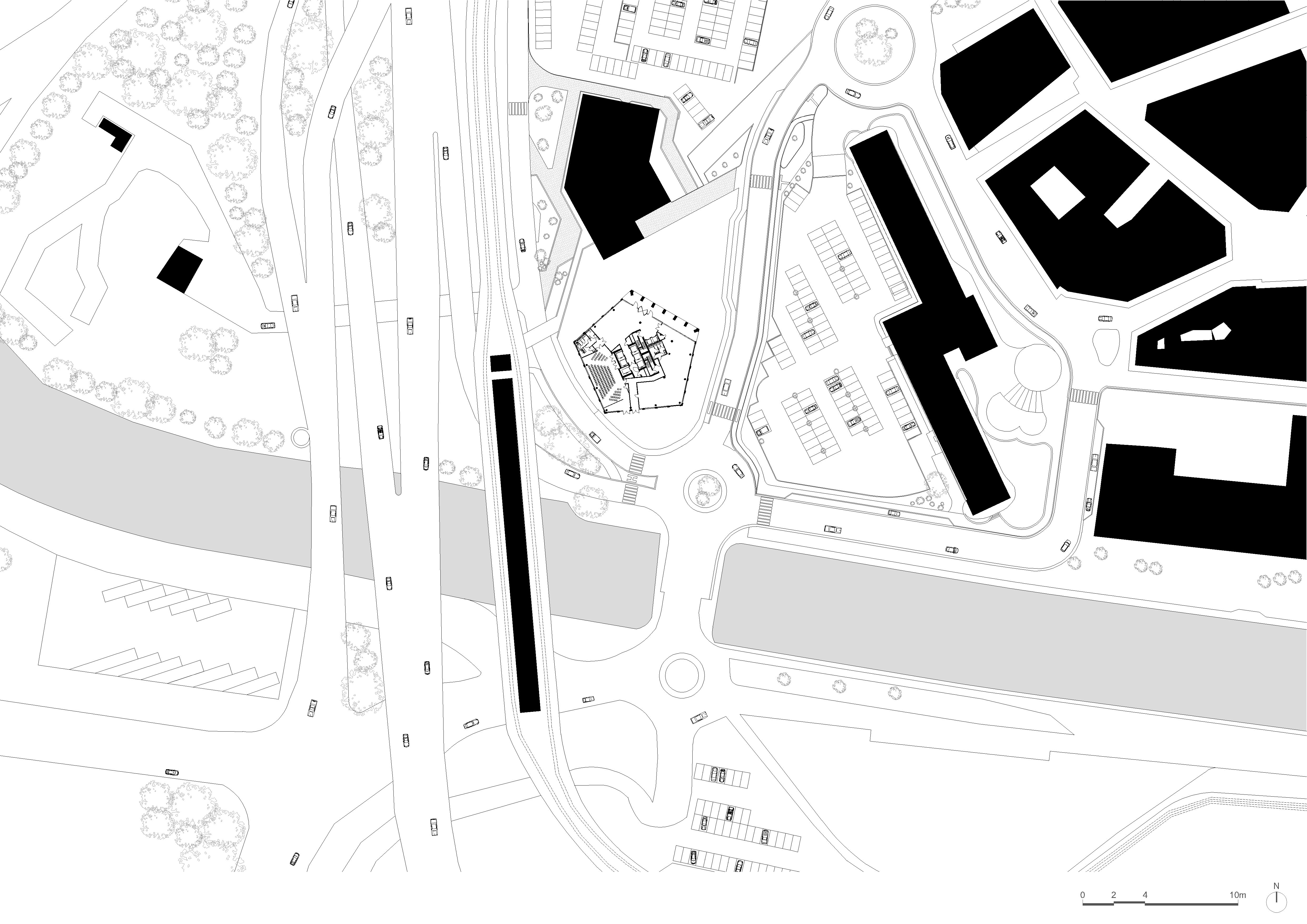 architecture-contemporaine-tour-bureaux-parkings-horizon-charleroi-eiffage-promiris-plan-implantation