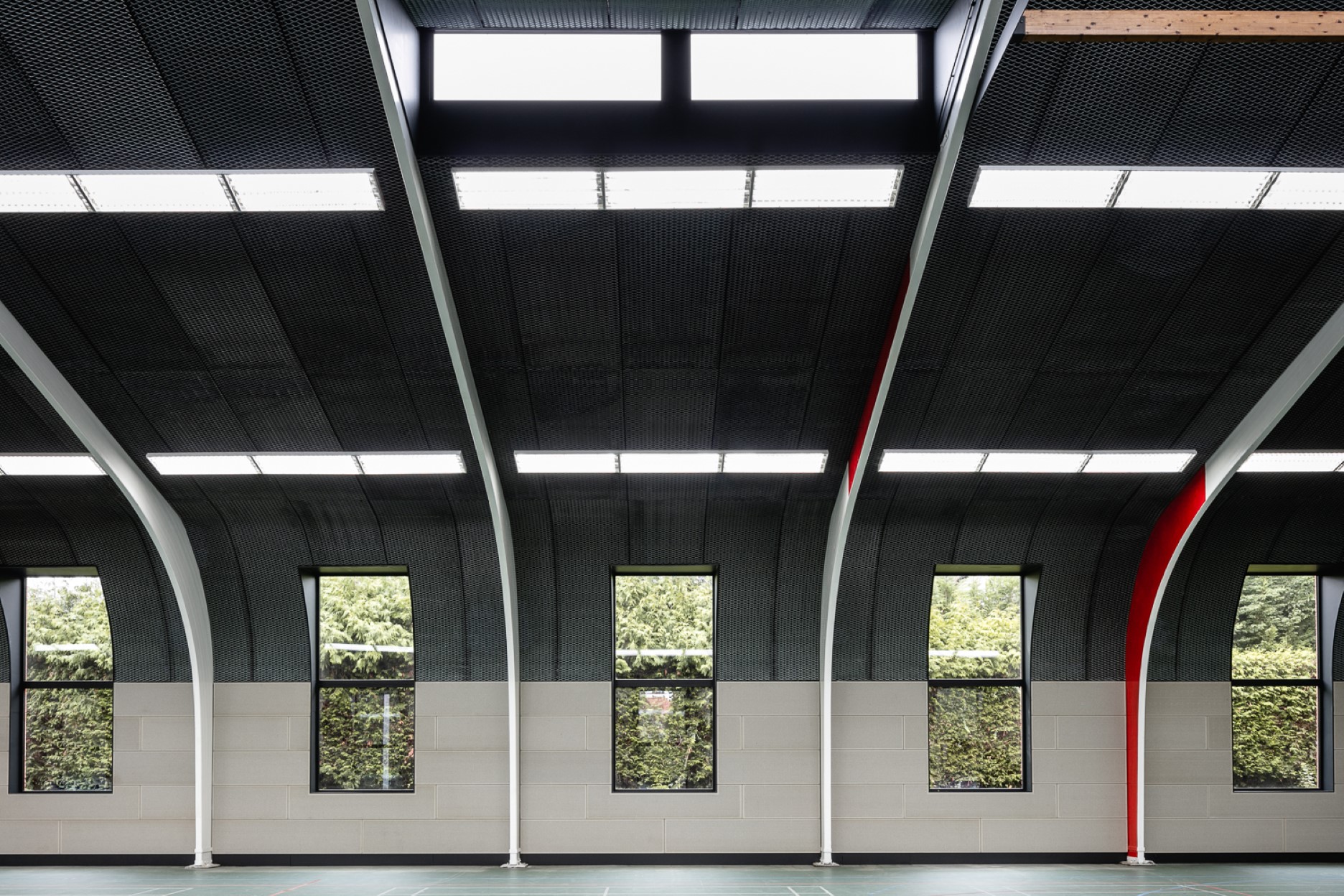 architecture-contemporaine-rénovation--salle-polyvalente-Bruxelles-Berchem-Saint-Agathe-vue-intérieur