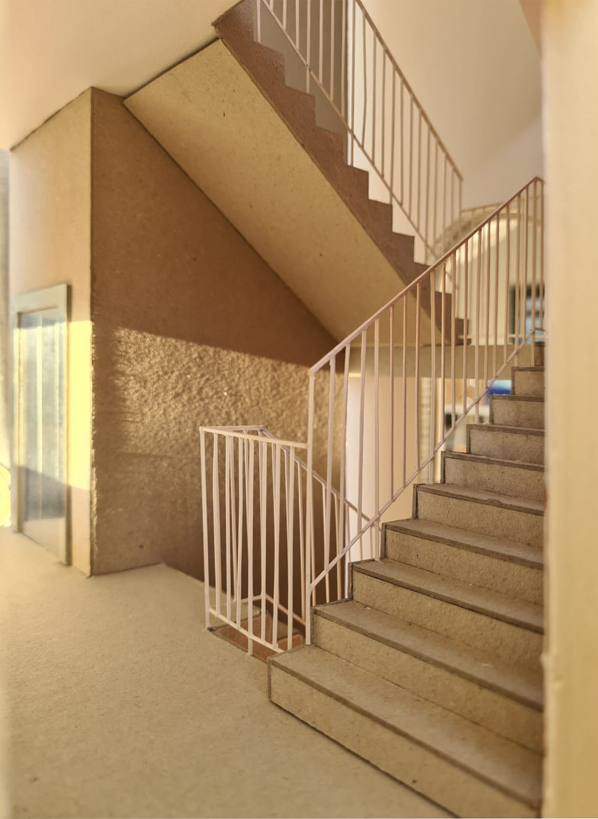 architecture-contemporaine-rénovation-académie-conservatoire-musique-danse-théatre-montigny-le-tilleul-maquette-escalier