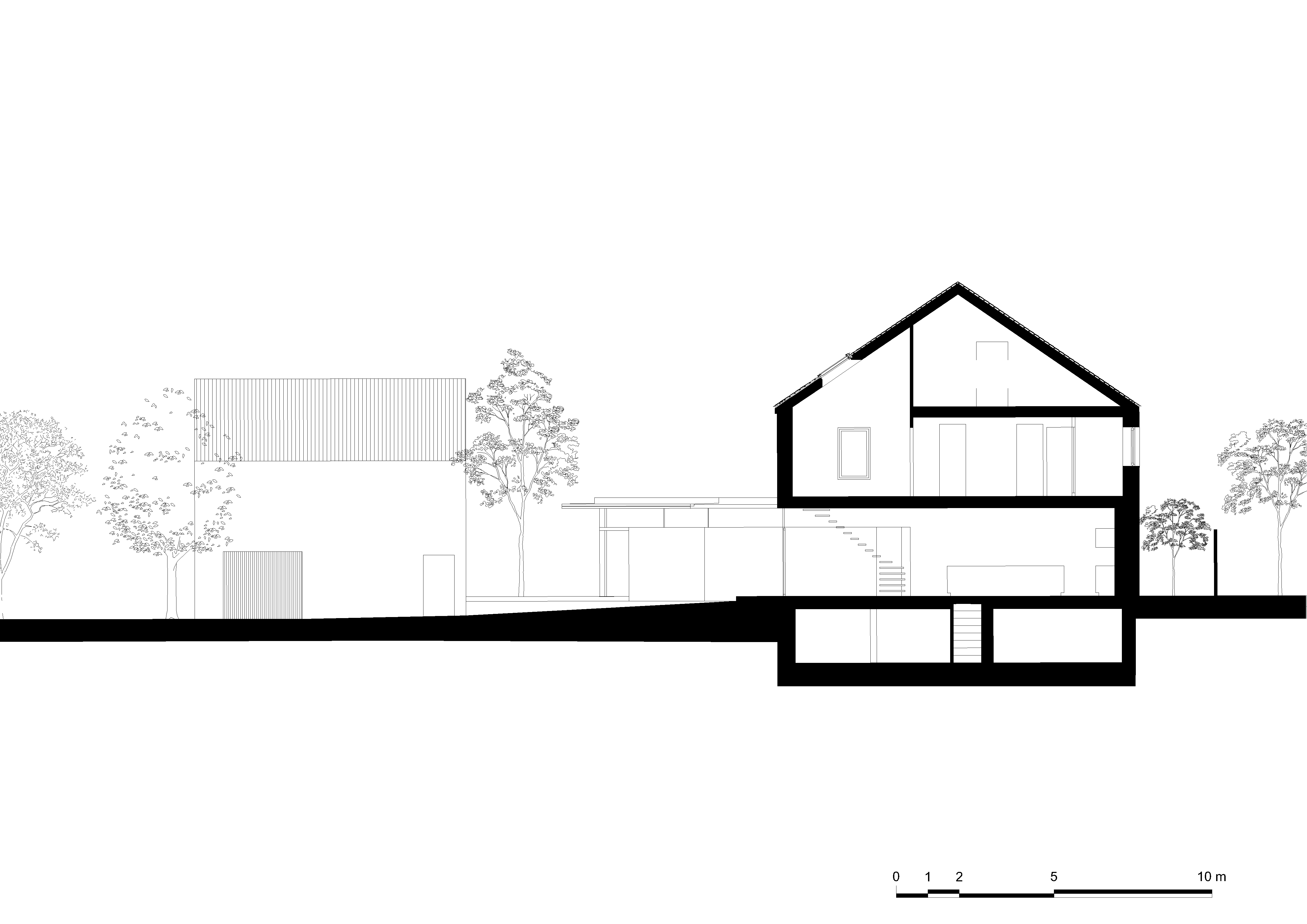 architecture-contemporaine-maison-unifamiliale-Nalinnes-rénovation-extension-ossature-bois-coupe