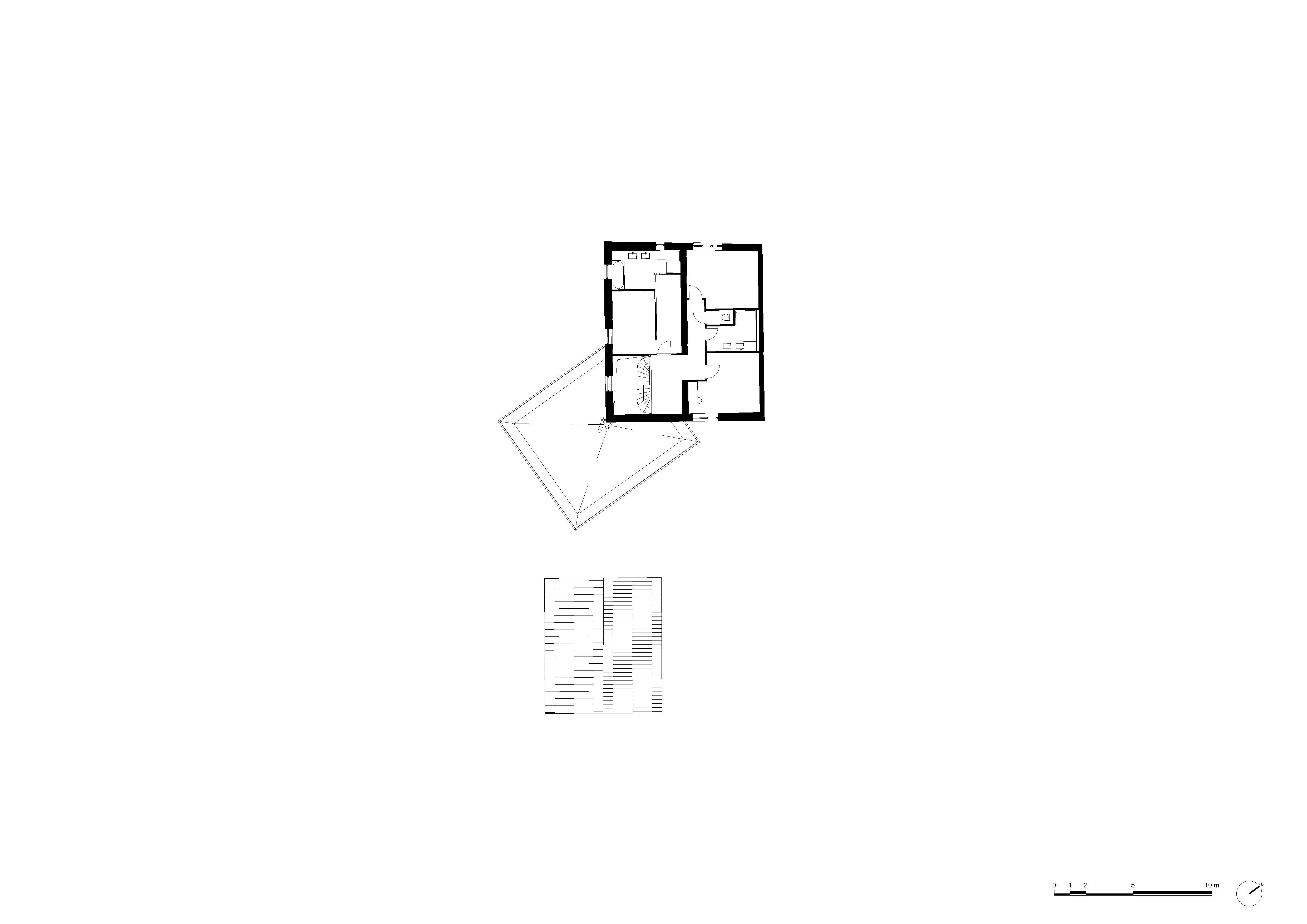 architecture-contemporaine-maison-unifamiliale-Nalinnes-rénovation-extension-ossature-bois-plan-premier-étage
