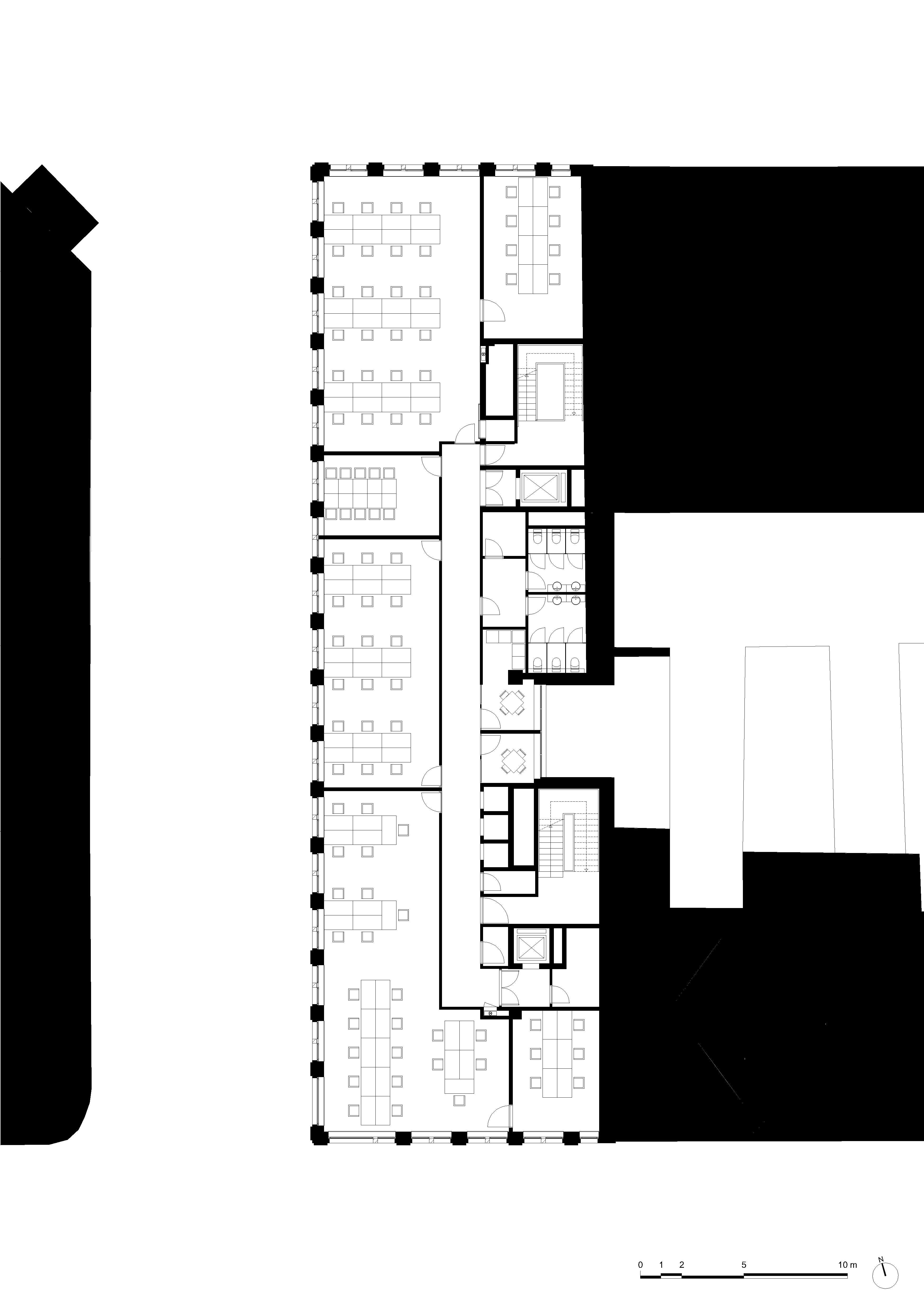 architecture-contemporaine-dockin-sambrinvest-bureau-innovation-charleroi-brique-émaillée-plan-deuxième-étage