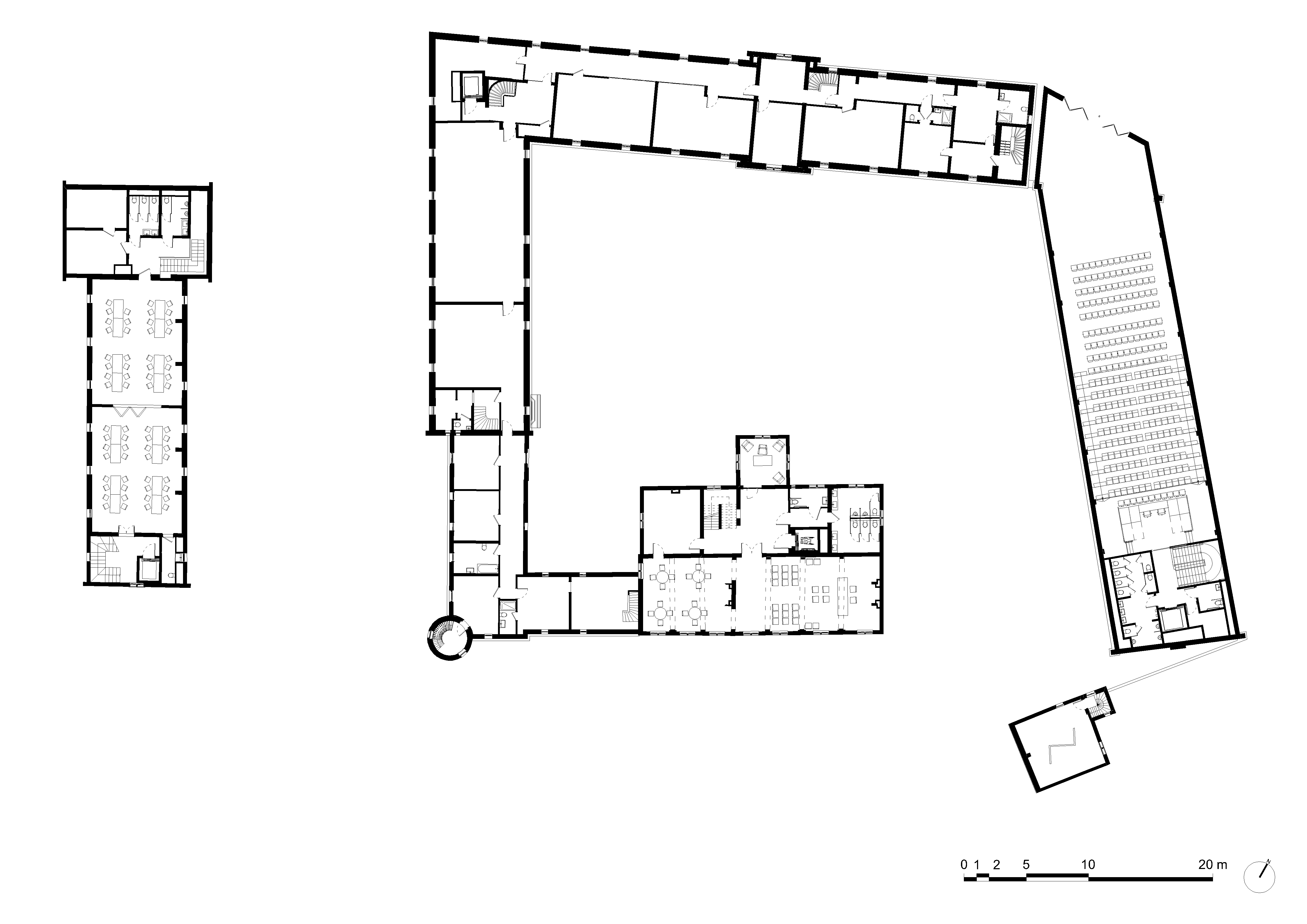 architecture-contemporaine-rénovation-extension-château-Karreveld-plan-étage-premier