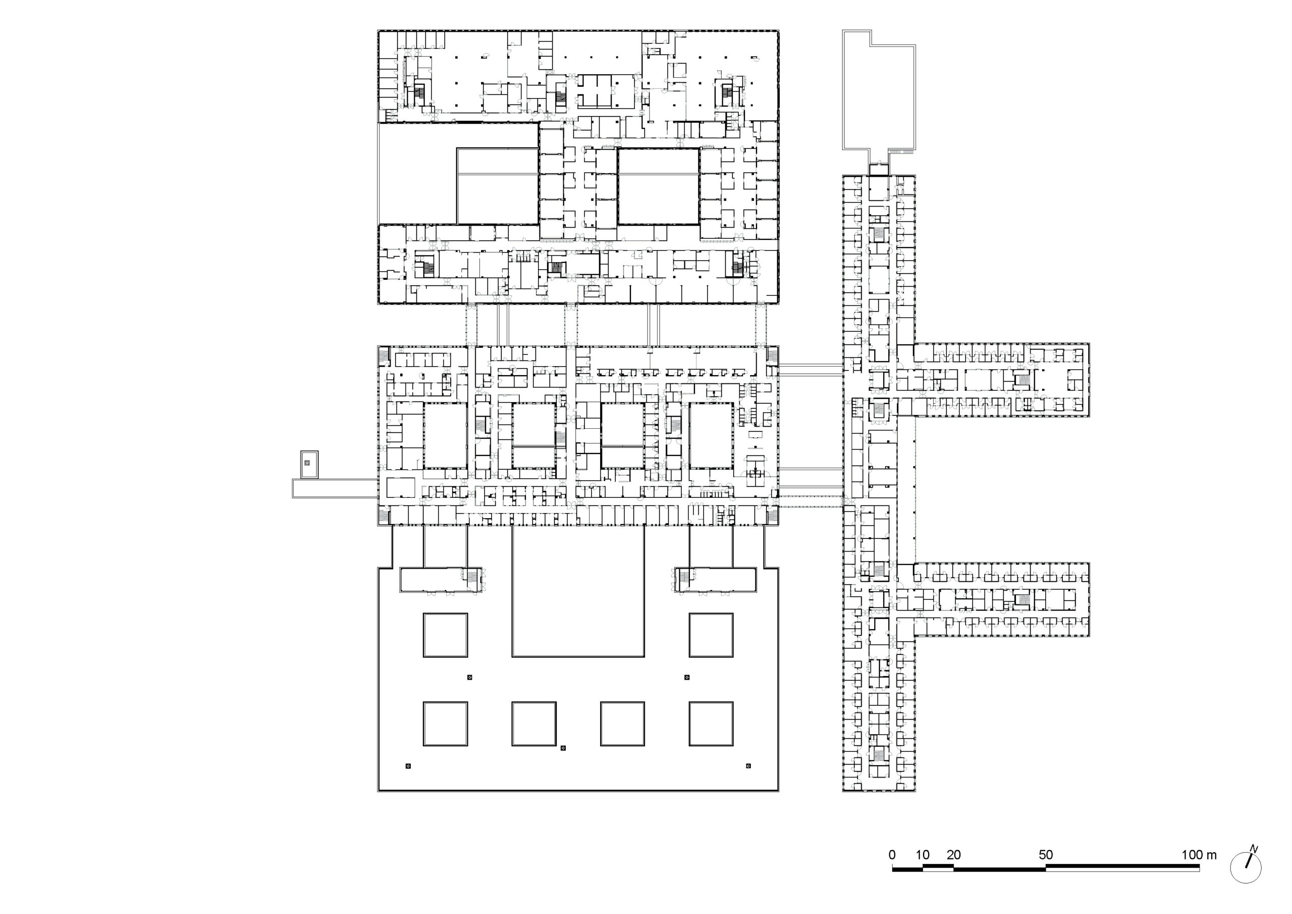 architecture-contemporaine-grand-hopital-de-charleroi-campus-des-viviers-VK-plan-deuxieme-etage