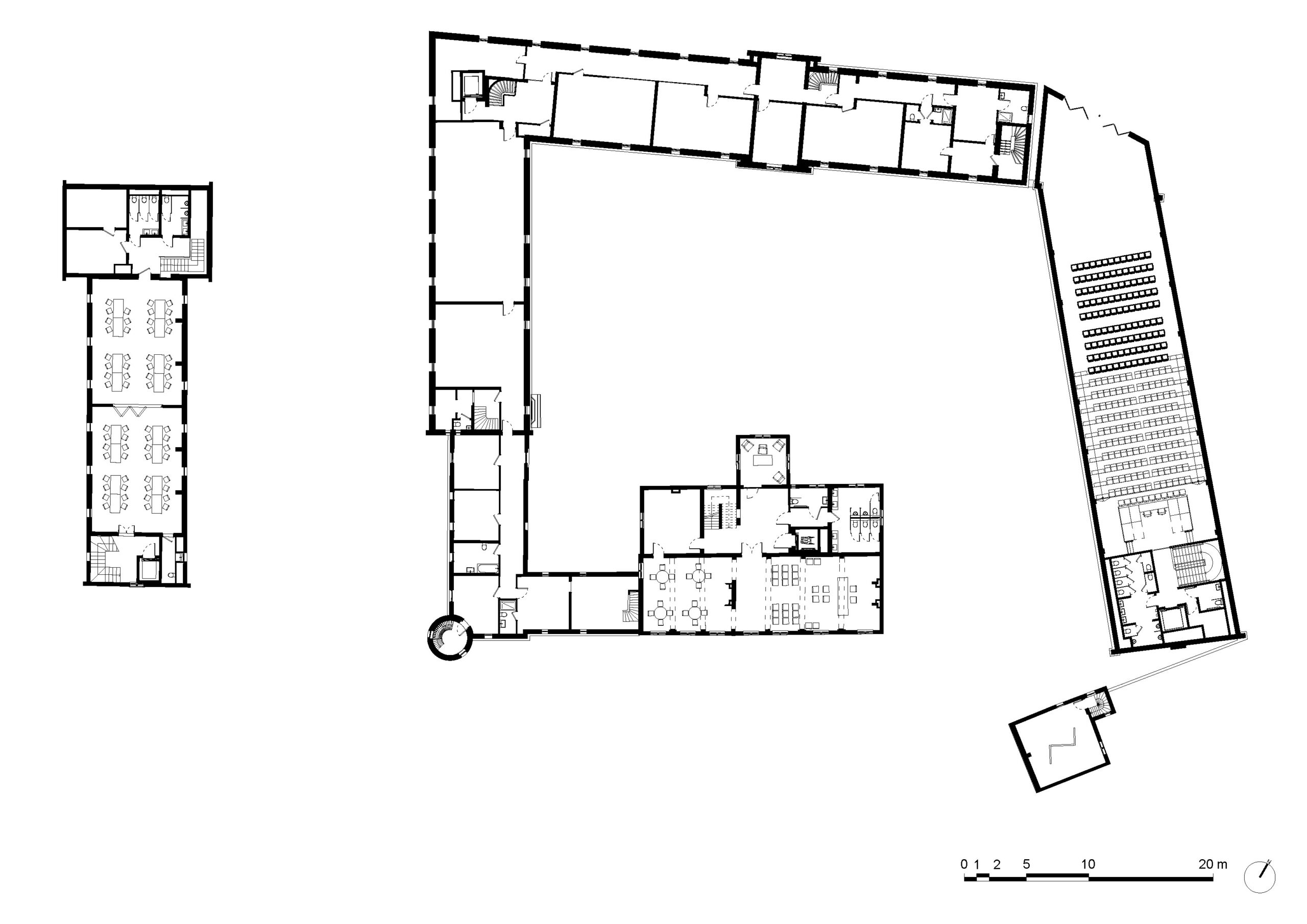 architecture-contemporaine-rénovation-extension-château-Karreveld-plan-étage-premier